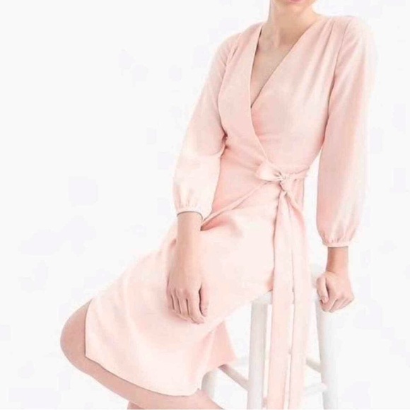 J. Crew Dresses & Skirts - J. Crew Tie Waist Long Sleeve Wrap Dress (Size 2)